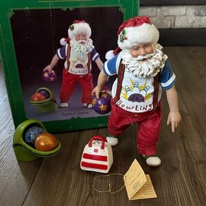 Kurt Adler bowling Santa